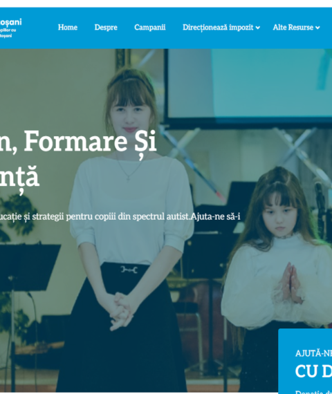 Creare website organizație non-profit